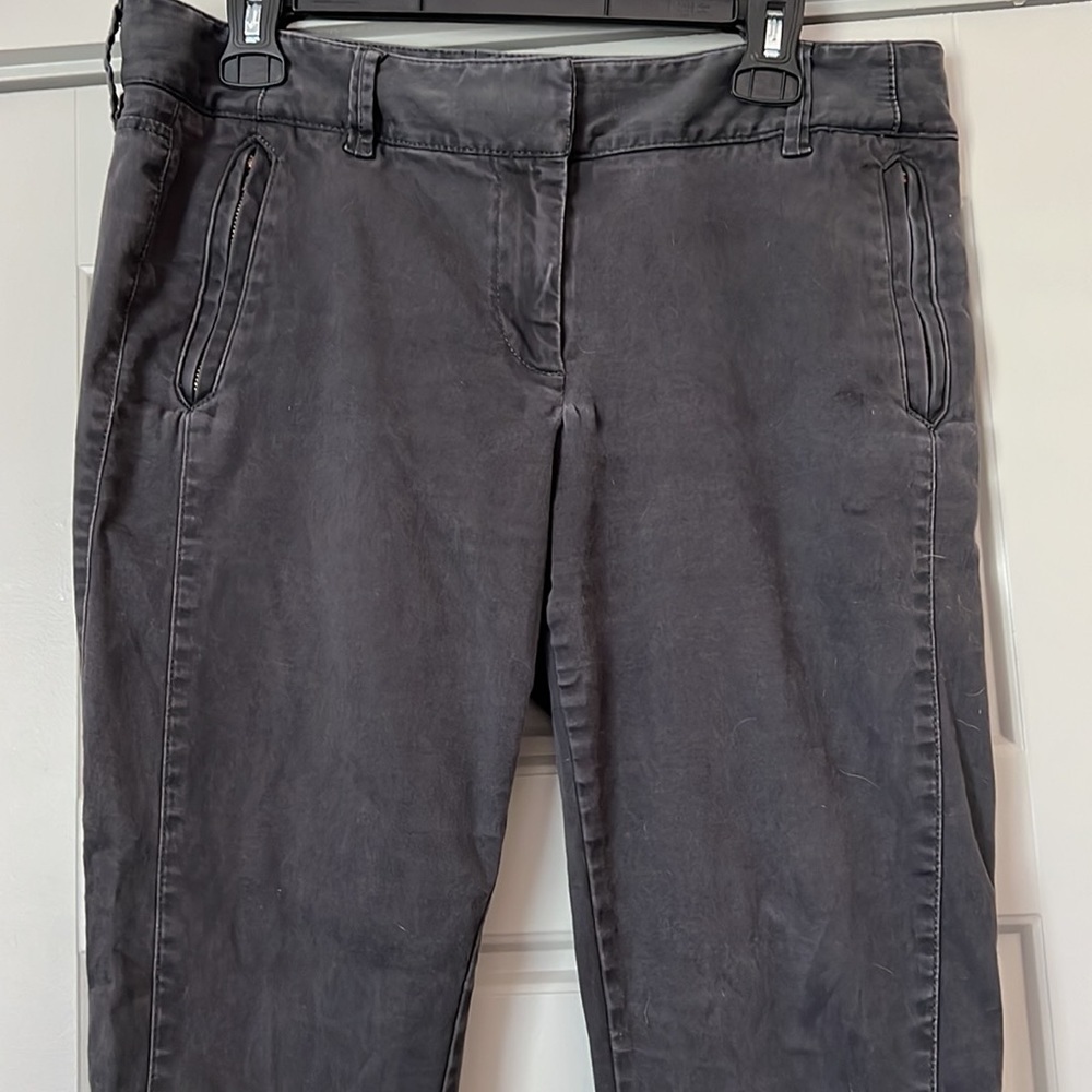 LOFT gray‎ chinos skinny pants Sz 10 - Picture 2 of 8
